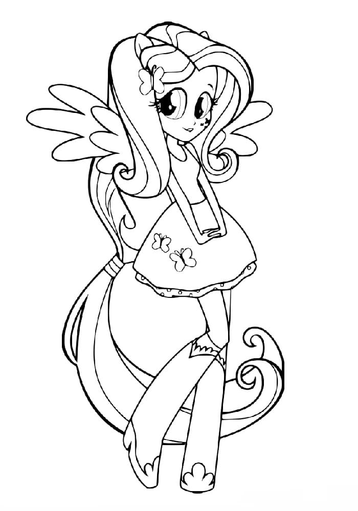 Fluttershy coloring pages