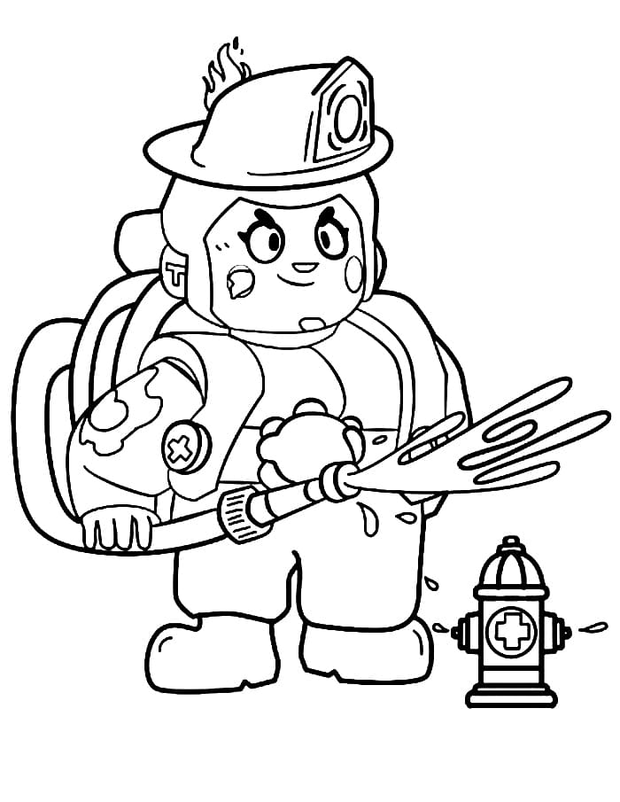 Пэм с пожарным шлангом
