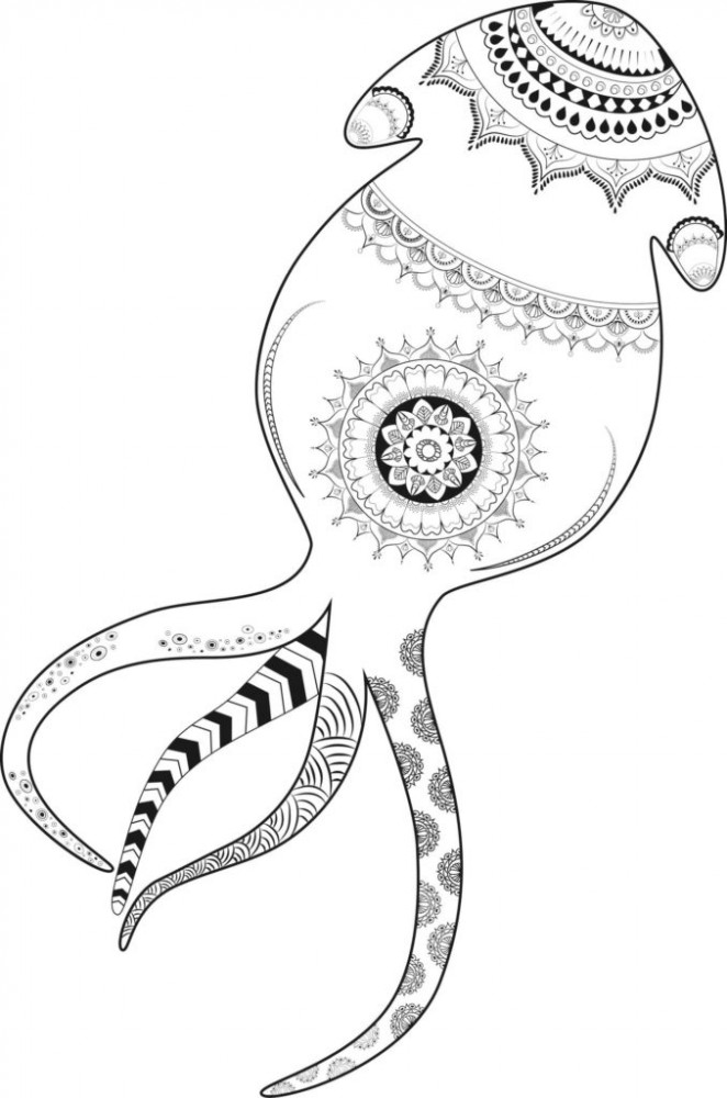 Раскраски для детей про осьминогов