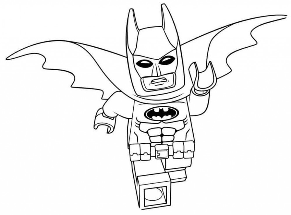 раскраска Бэтмен, супергерой, который поможет спасти Лего Вселенной