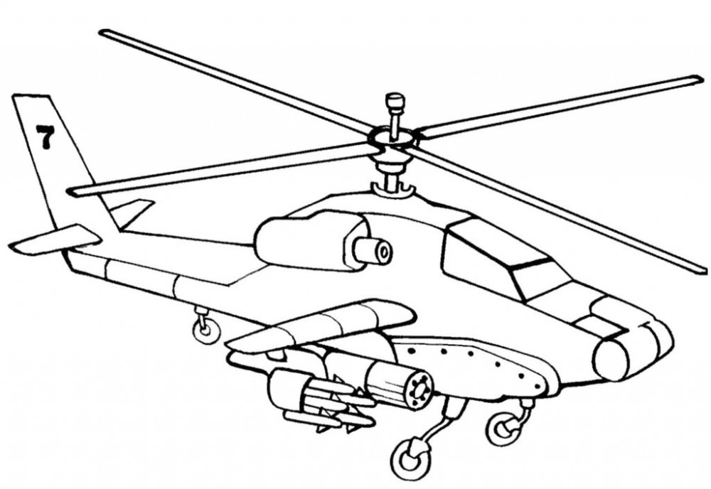 Военная техника - Распечатать раскраску для детей