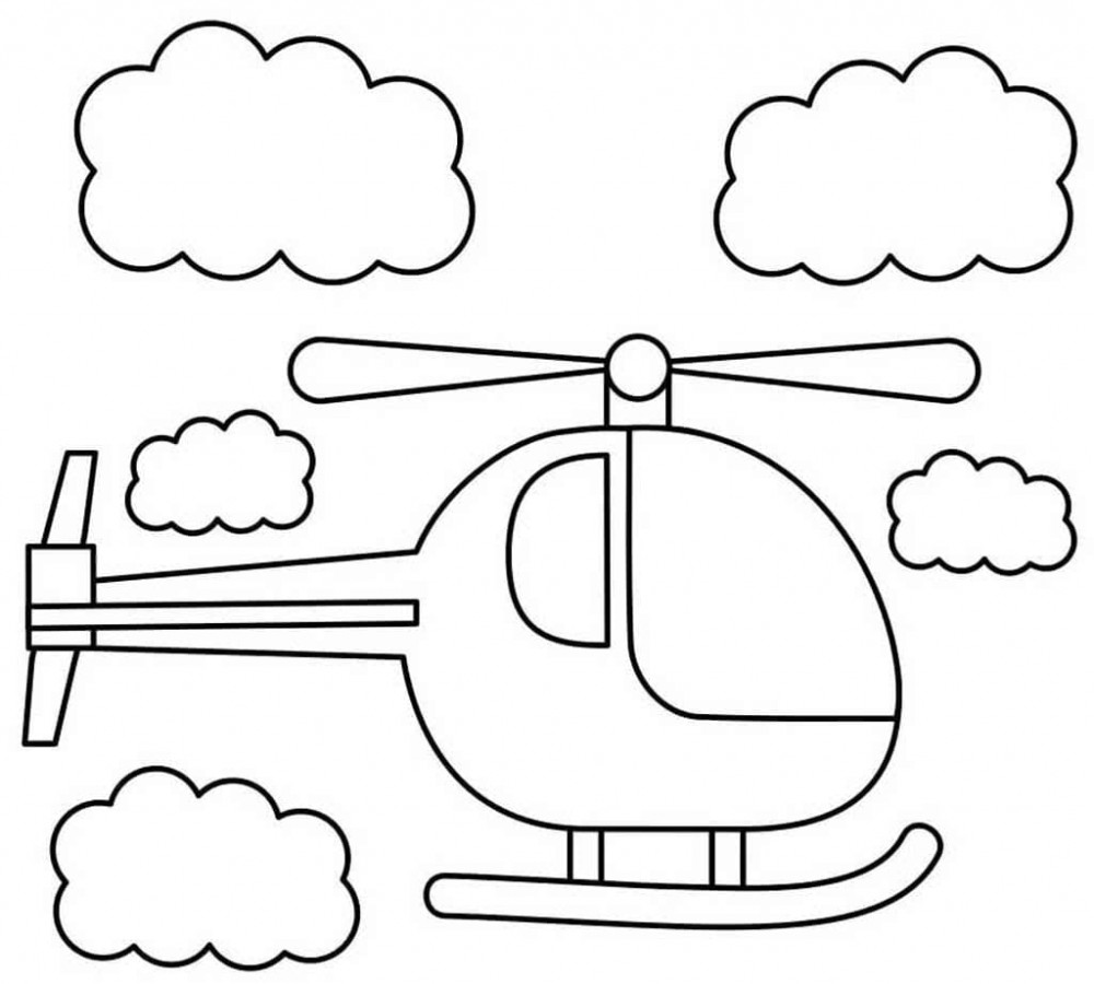 Вертолет и облака