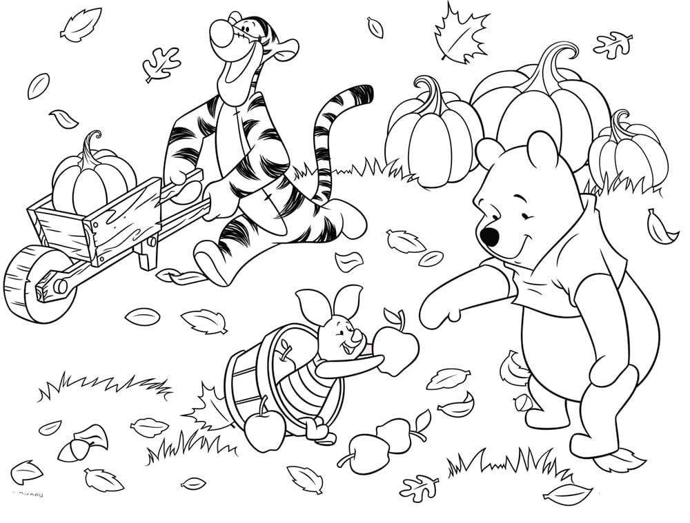Винни Пух и его друзья встречают осень