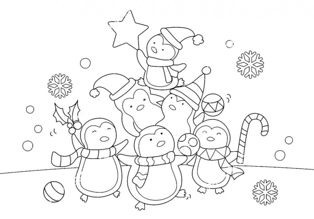 Новогодняя снежника — раскраска для детей. Распечатать бесплатно.