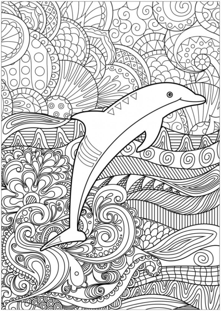 Дельфин с узорами