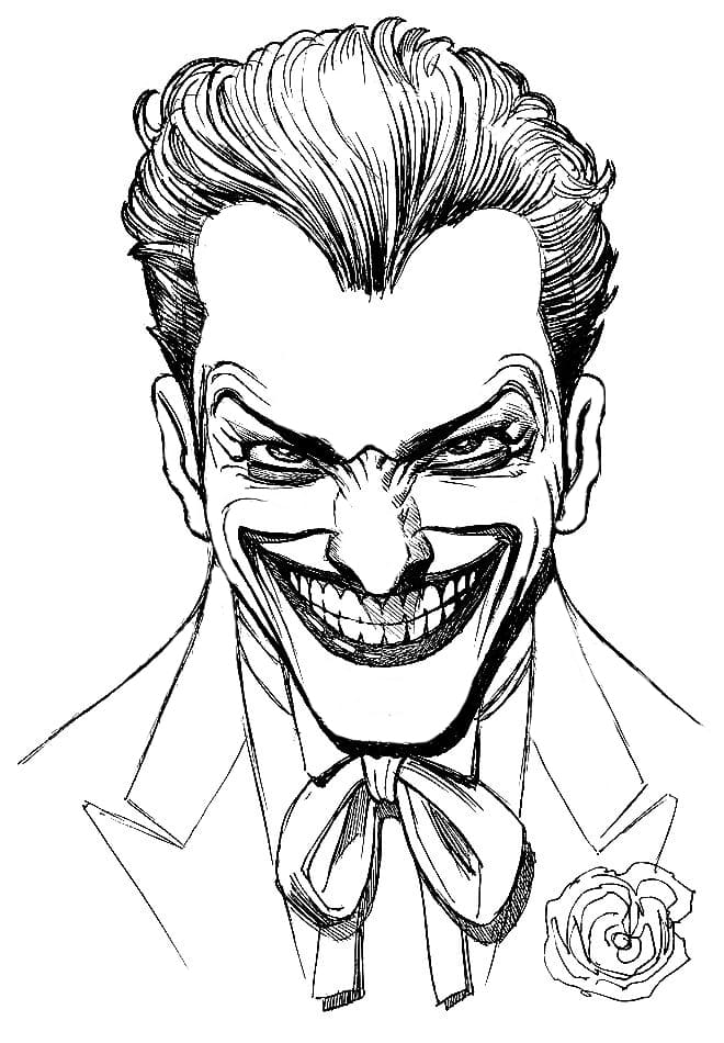 Внешний облик Джокера стилизован под клоуна.