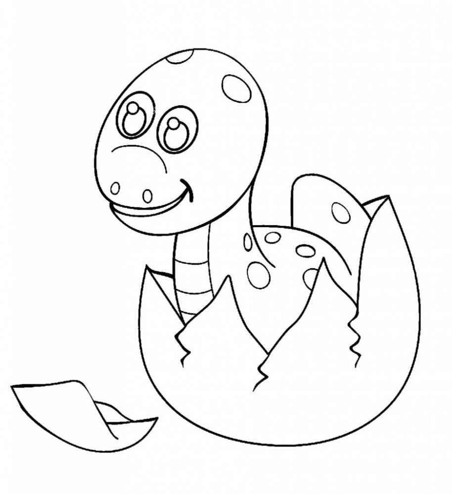 Динозавр вылупился из яйца
