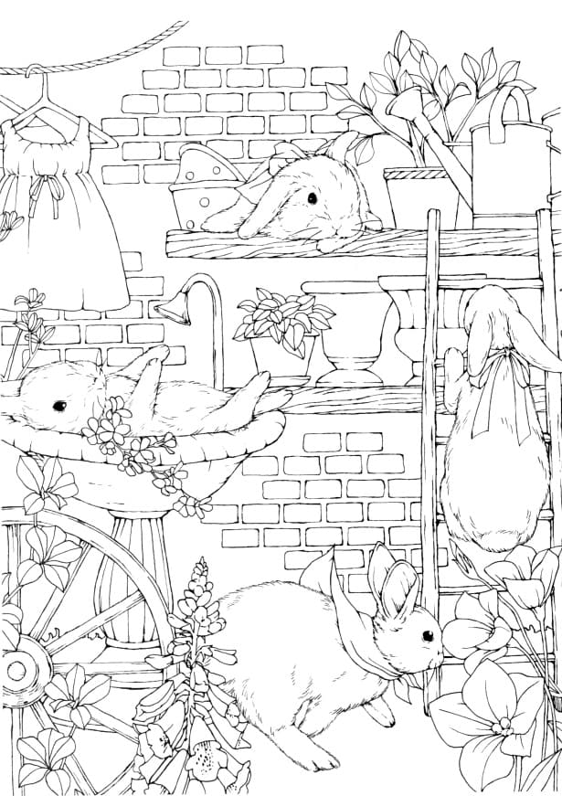 Набор для творчества. Кружка-раскраска с открытками «Кролики-друзья»
