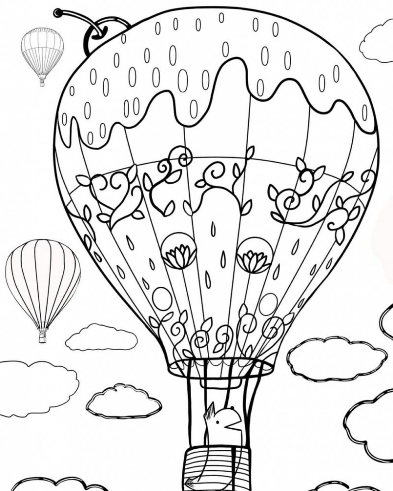 Раскраска воздушный шар. Картинка Воздушный шар. Раскраски.