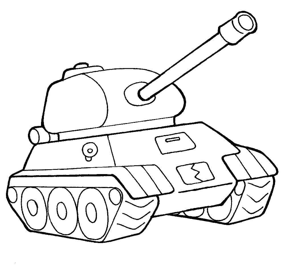 Раскраска танк для мальчиков 4 лет.