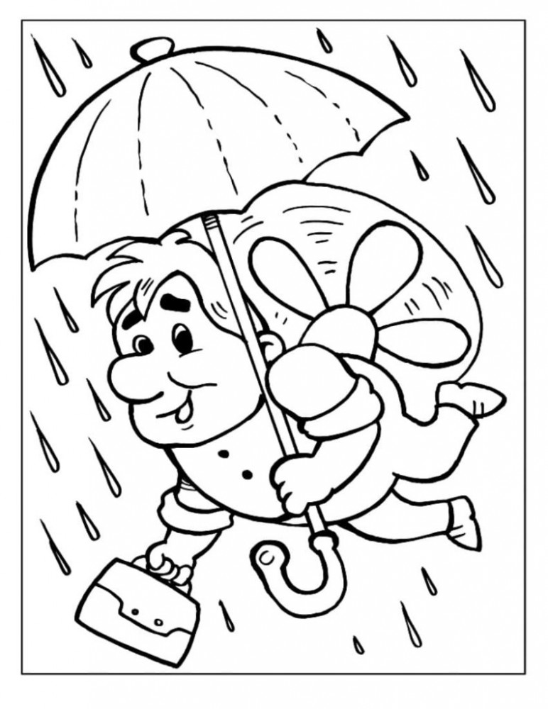 Карлсону не страшен дождь, ведь у него есть зонт!