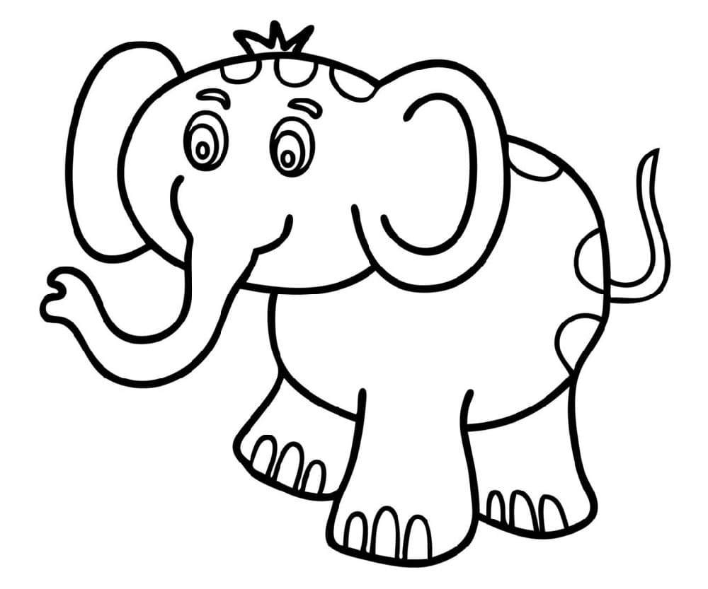 Раскраски слон, Раскраска слон слон.