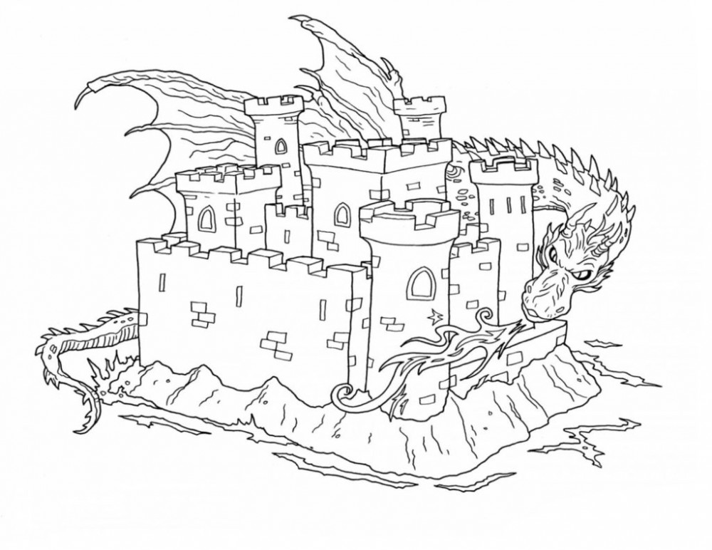 Дракон охраняет замок