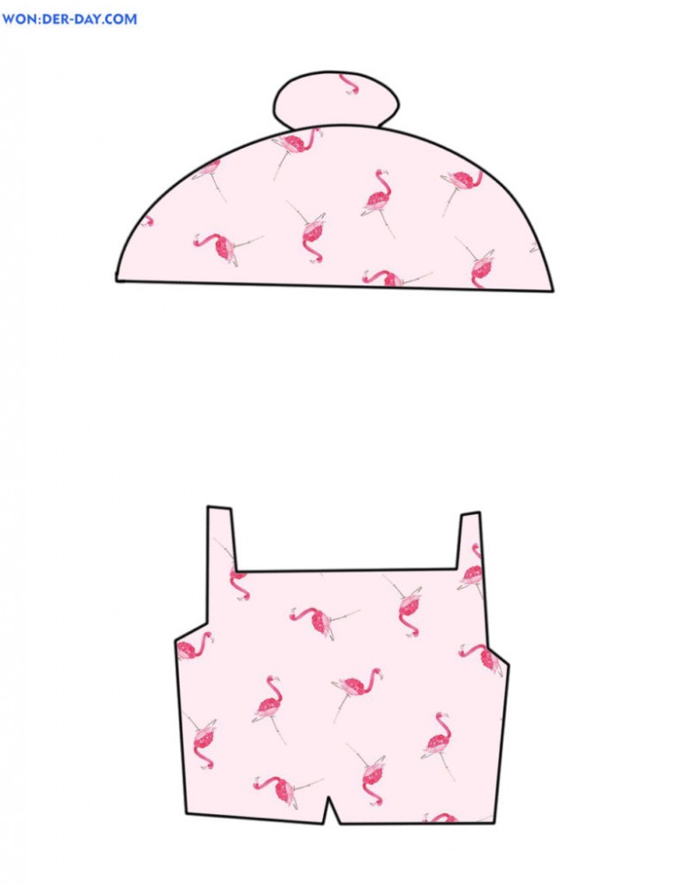 Летняя одежда с рисунком фламинго