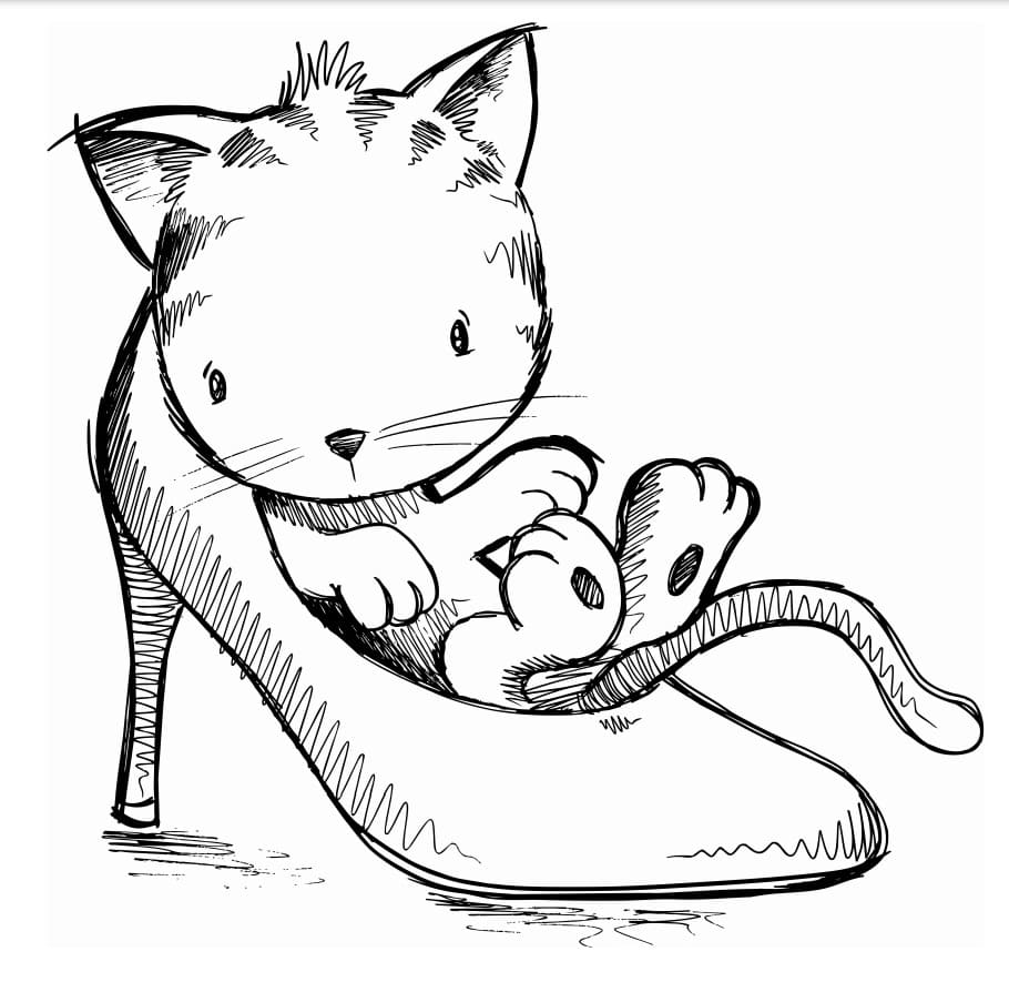 Котенок в туфельке