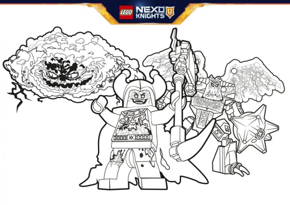 Лего Нексо Найтс раскраска для детей