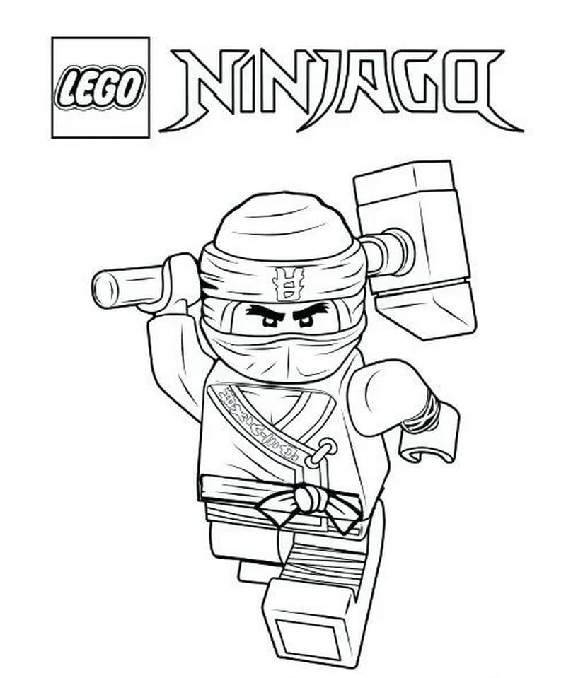 Раскраска Лего ниндзяго с мечом