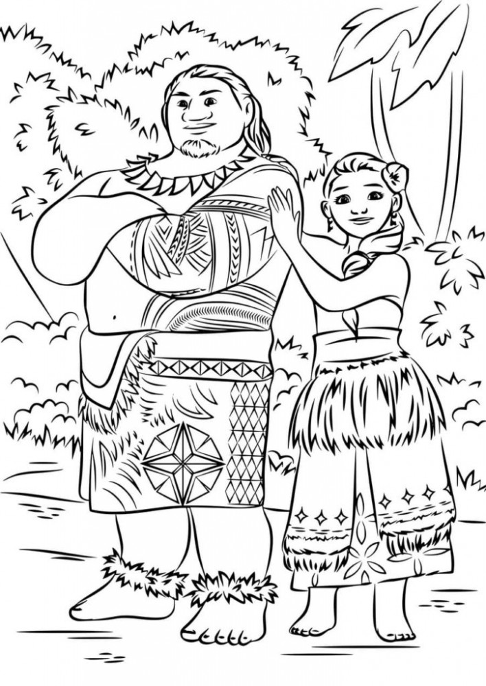 Родители Моаны — вождь Туи и Сину