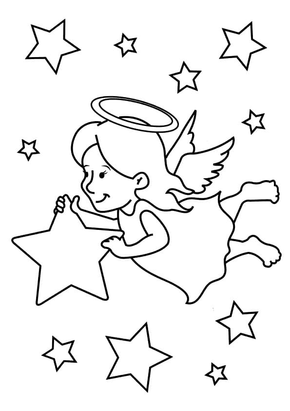 Маленький ангел собирает звезды