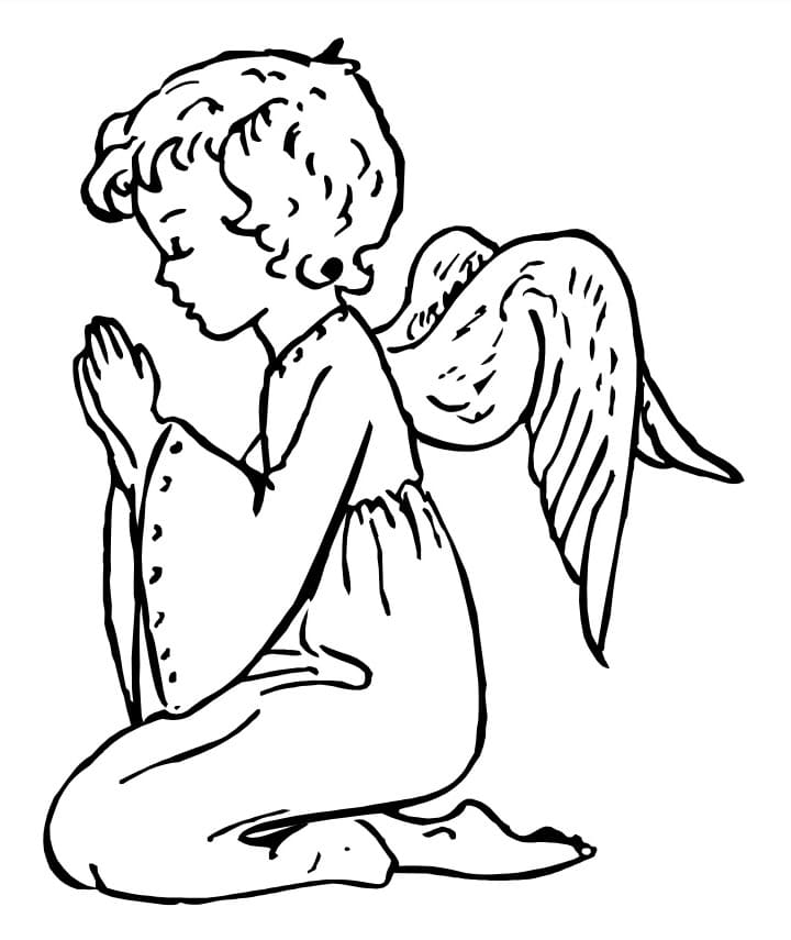 Мальчик-ангел молится