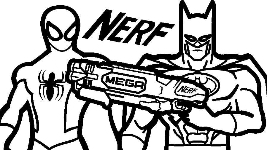 Человек-паук и Бэтмен с Мега бластером