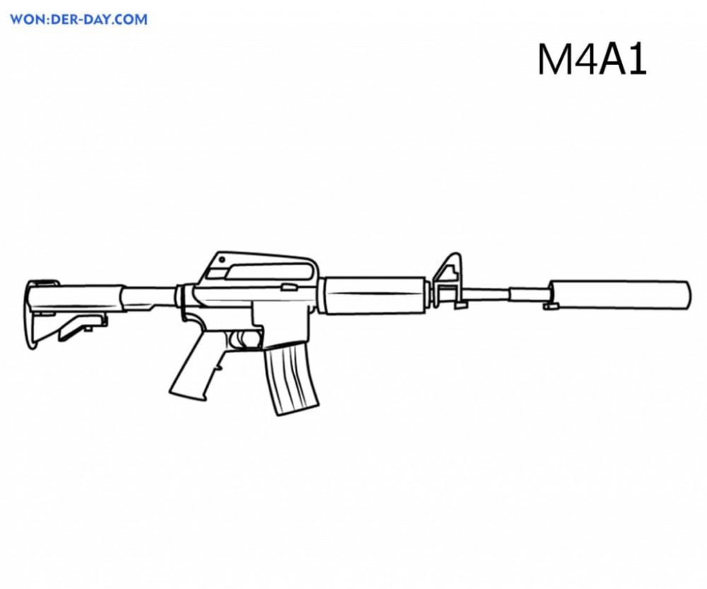 M4a1 drawing