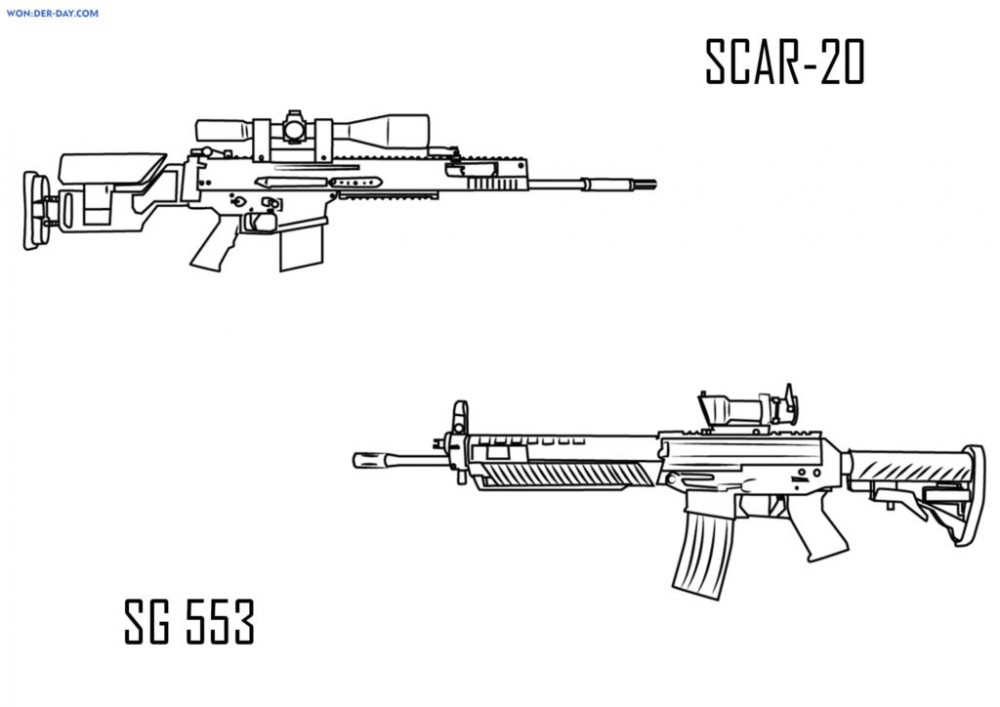 SCAR-20 и SG 553
