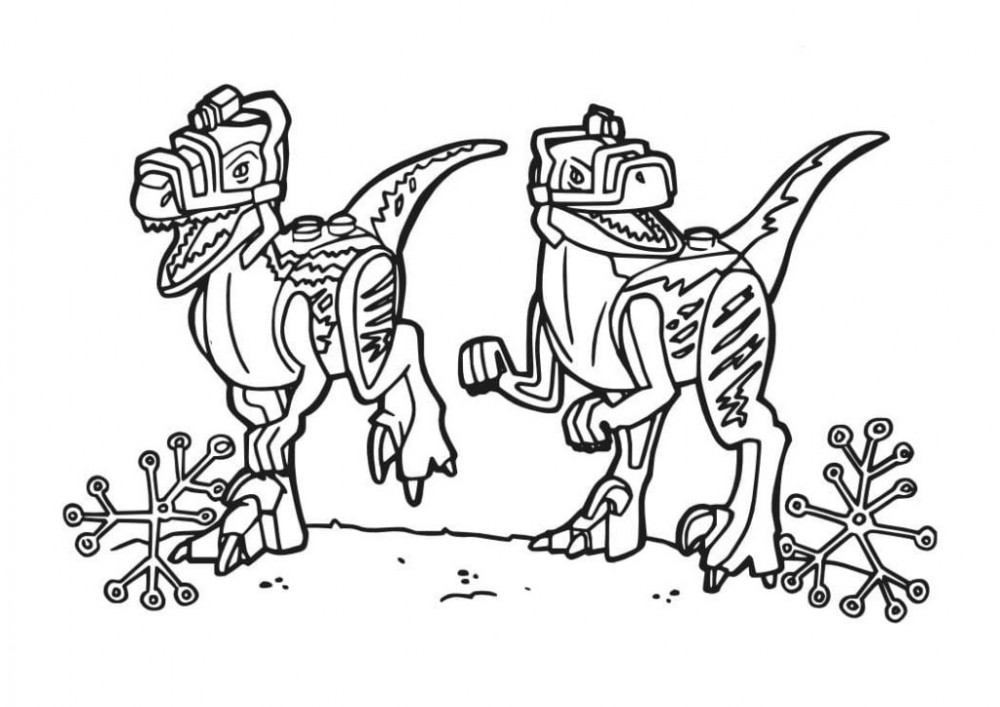 Раскраска ЛЕГО динозавры