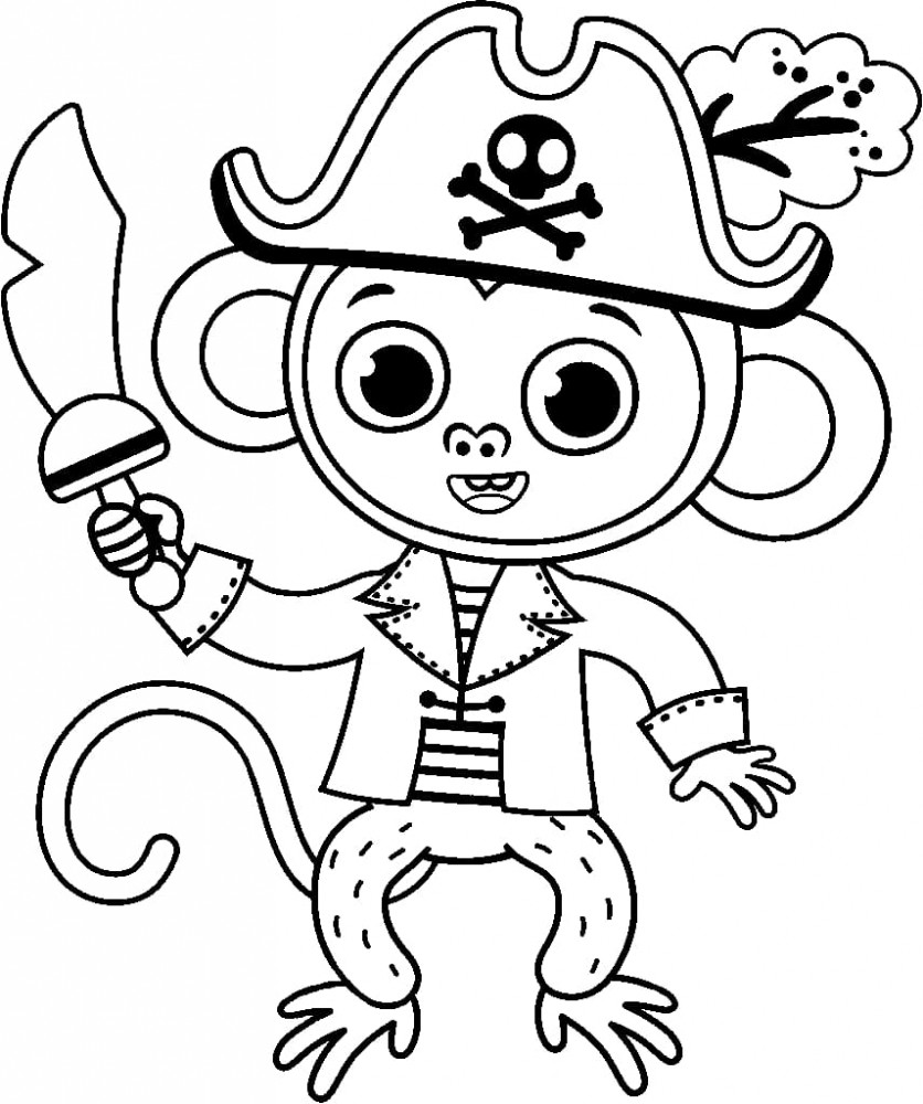Обезьянка-пират