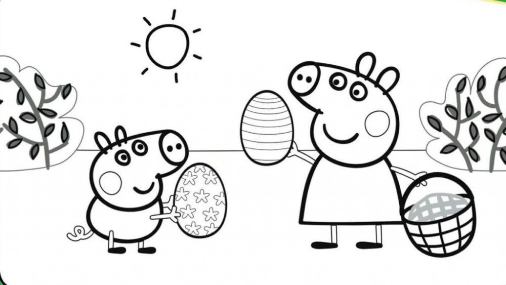 Пеппа и Джордж обмениваются яйцами на Пасху