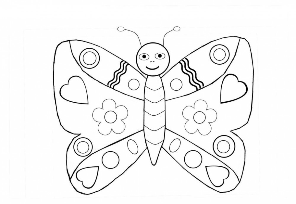 Бабочка с фигурами на крыльях