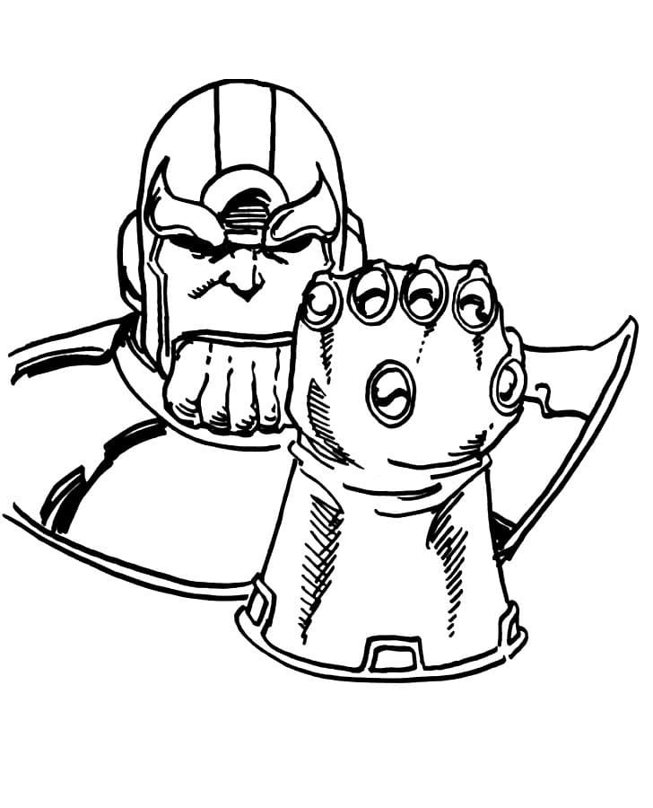 Танос с перчаткой