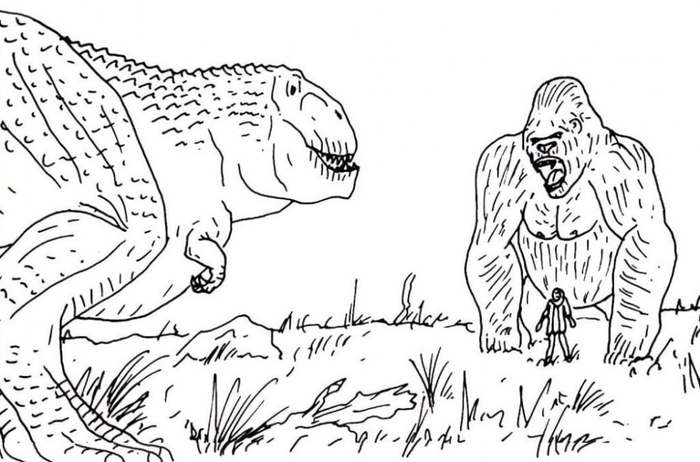 Тираннозавр и Горилла
