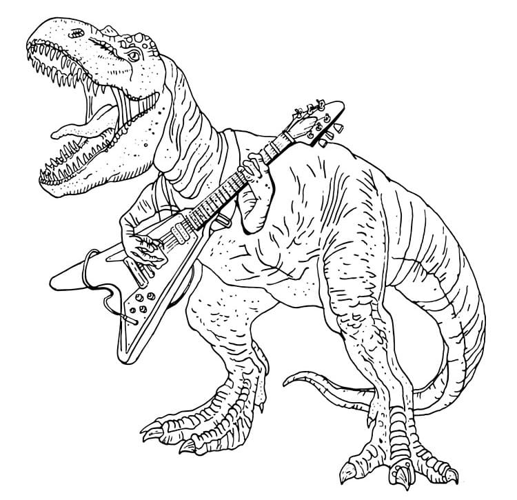 Тираннозавр с гитарой