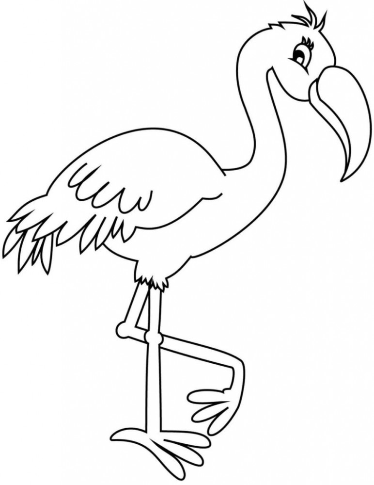 Мультяшный фламинго