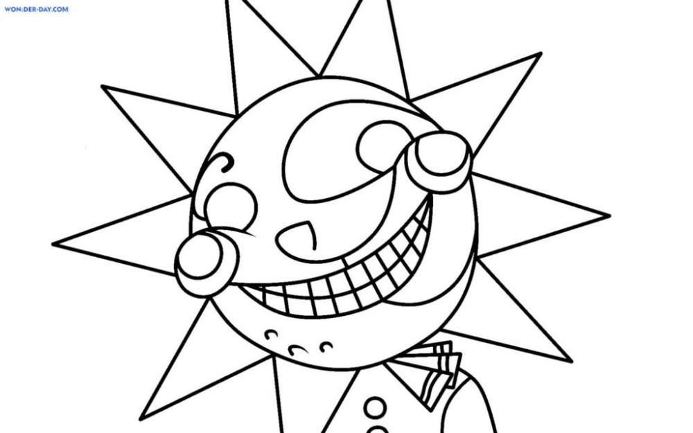 Лицо персонажа в виде солнца