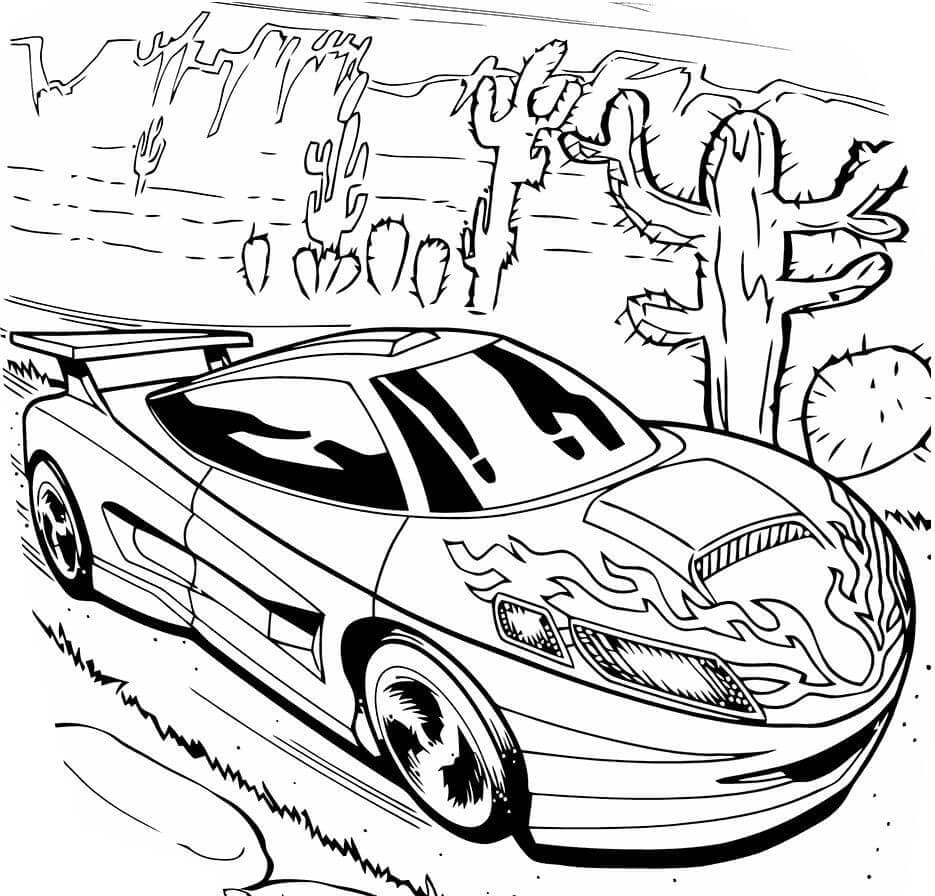 Машина возле кактусов