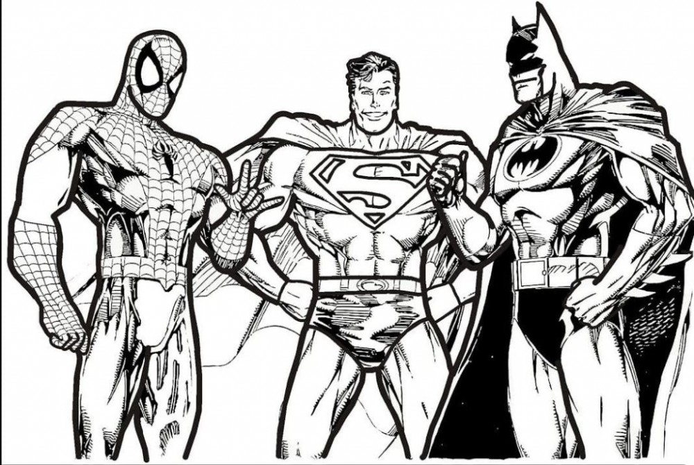 Человек Паук, Супермен и Бэтмен