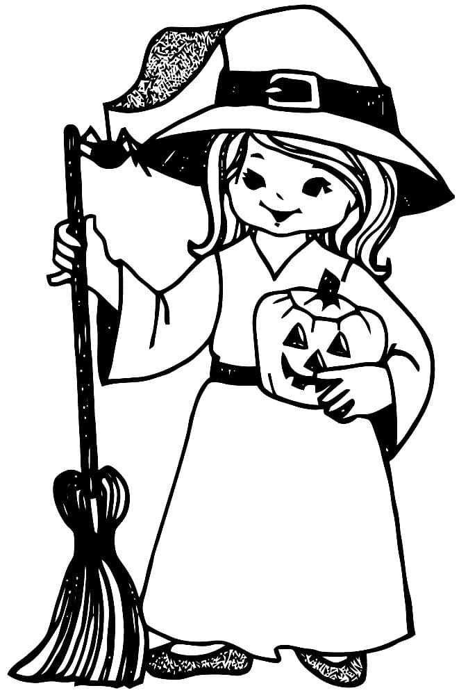 Девочка в костюме на Хэллоуин