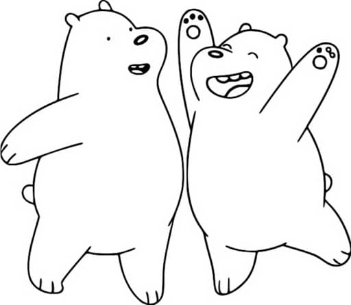 Гризли и белый медведь