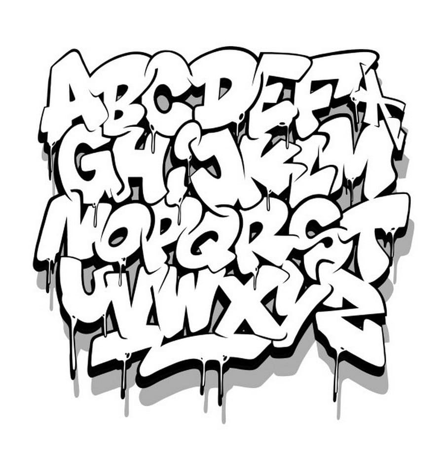 Английский алфавит граффити