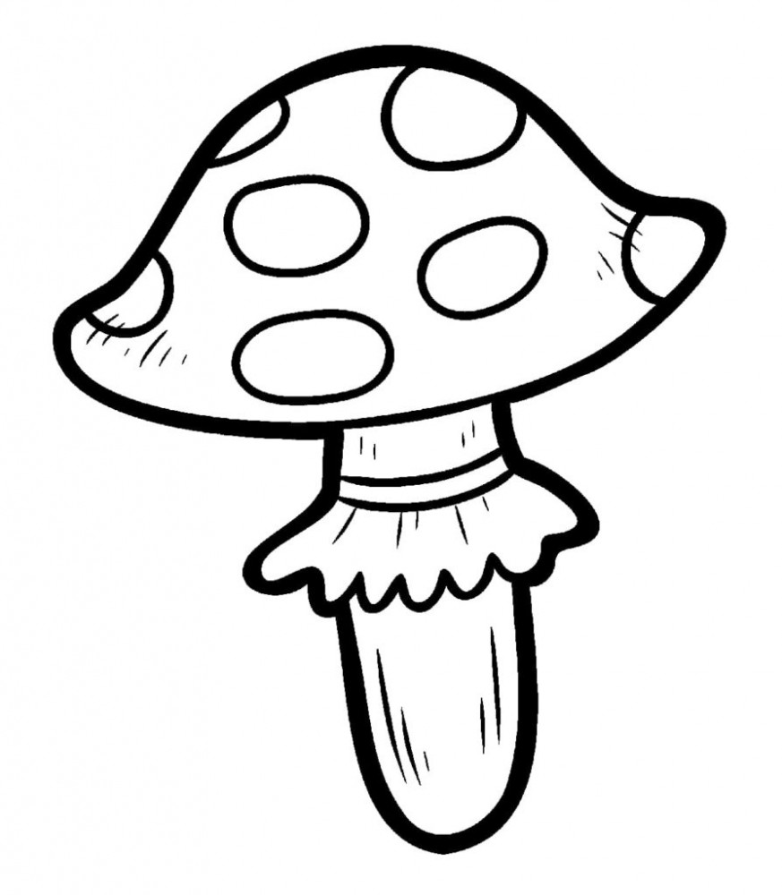 Раскраски грибы для детей 3-4 лет