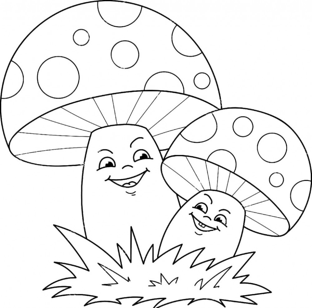 Раскраска Несъедобные грибы - поганки распечатать или скачать