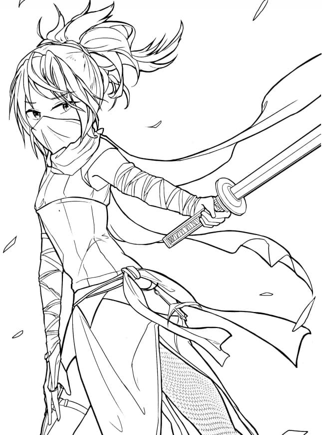 Боевая девушка с мечом