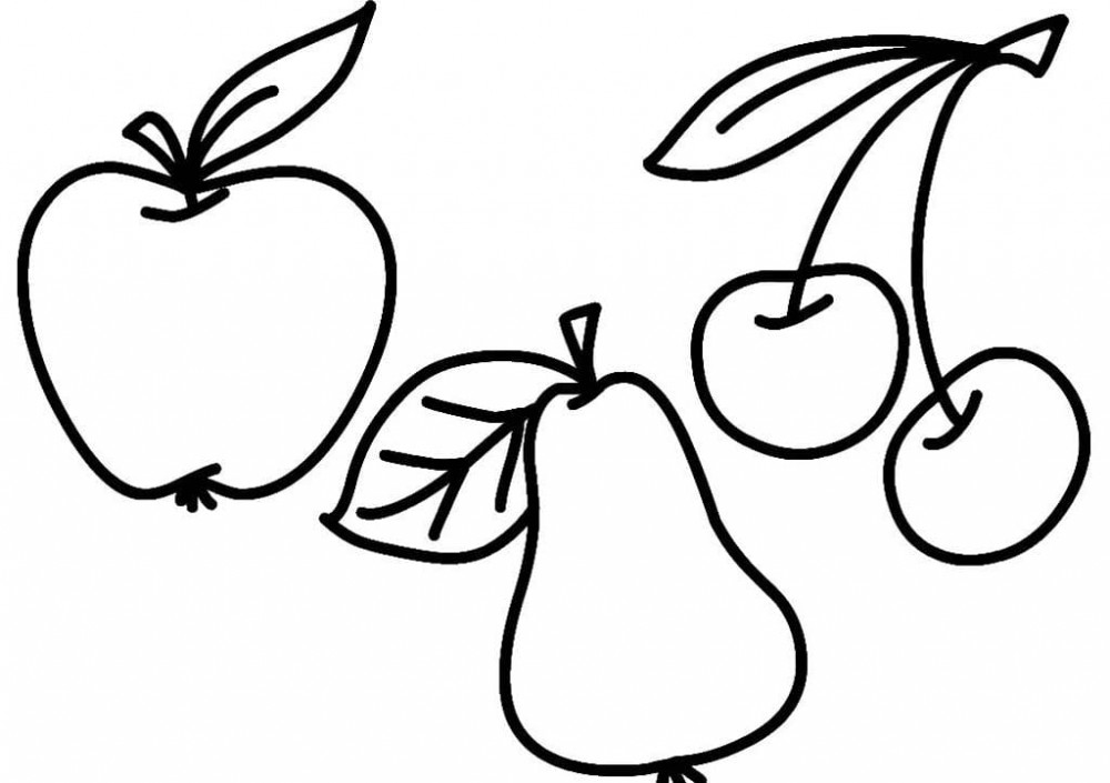 Яблоко, груша и вишня