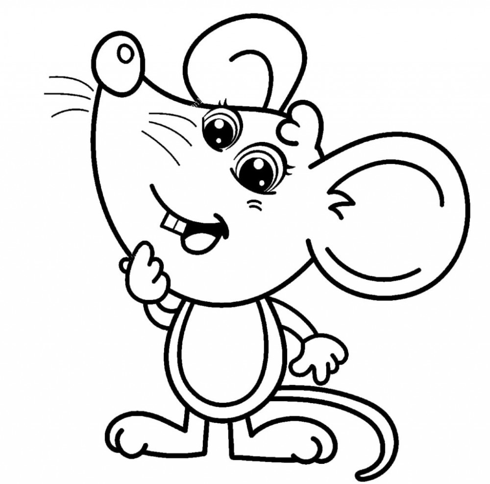 Картун мышь раскраска